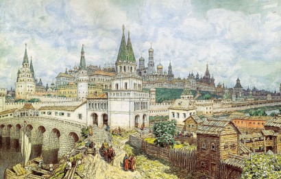 A. M. Vasznyecov: A Kreml virágkora. A Mindenszentek hídja és a Kreml a 17. század végén