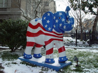 Az elefánt egyben az amerikai republikánusok jelképe is