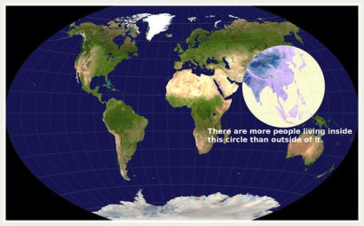 Népsűrűség: többen élnek a körön belül, mint kívüle