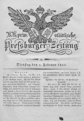 Pressburger Zeitung, 1820. február 1.